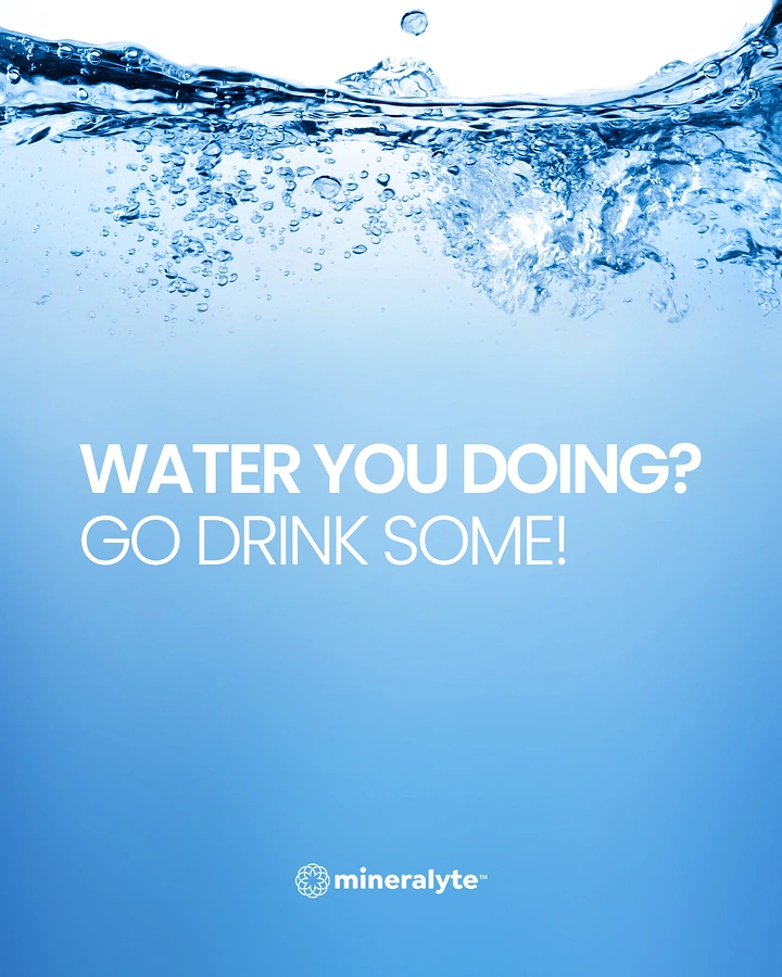 Packaged Drinking Water creative ad: Witty hydration pun with splash imagery