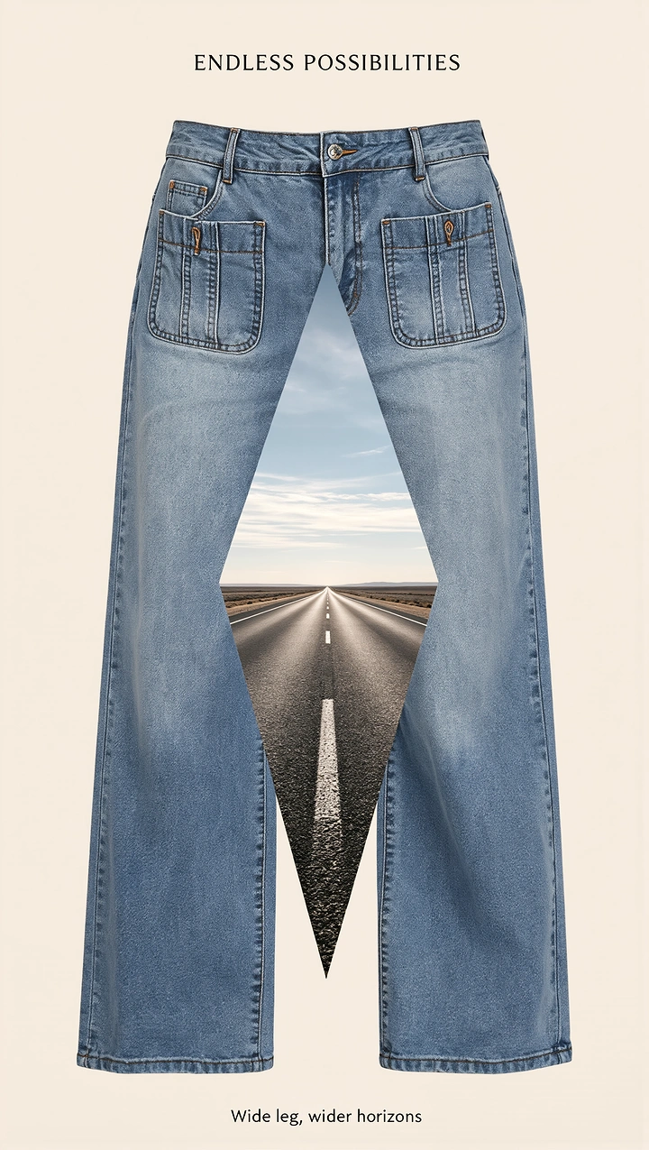 Denim & Jeans Brands creative ad: Jeans become road to possibilities