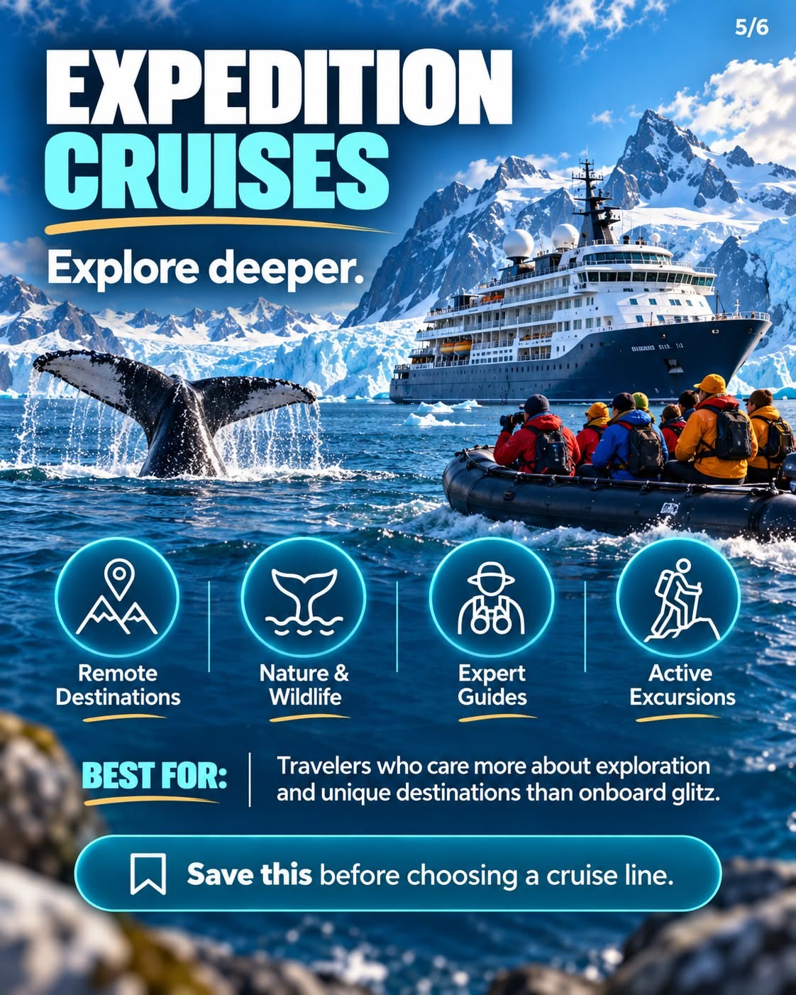 Instagram post: Myth-busting infographic with clear cruise argument, slide 5