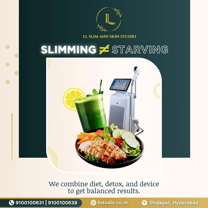 Weight Loss Clinics creative ad: Slimming-versus-starving visual contrast