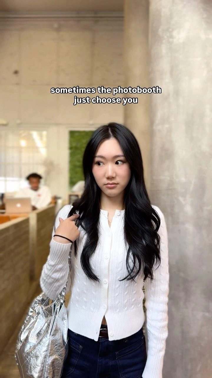 Photo Booth Rentals creative ad: Witty copy frames booth spontaneity