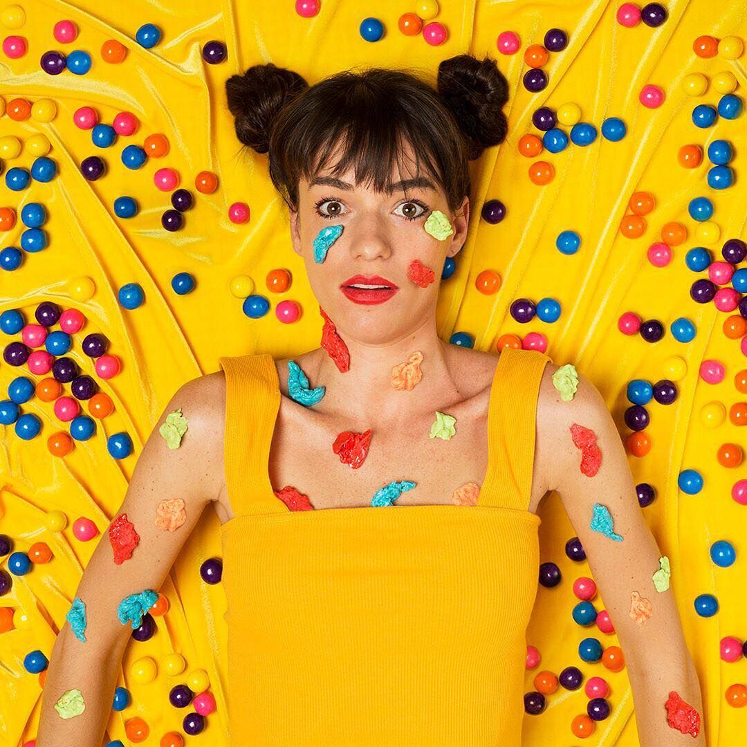 Instagram post: Unexpected human gum-ball immersion