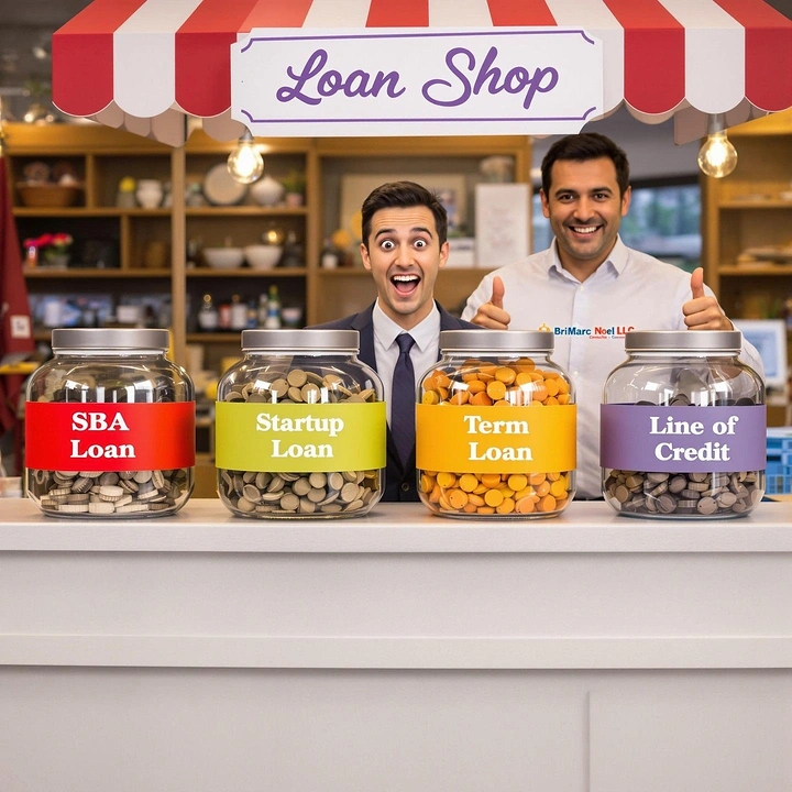 Personal & Business Loans creative ad: Loan shop turns products into storefront jars