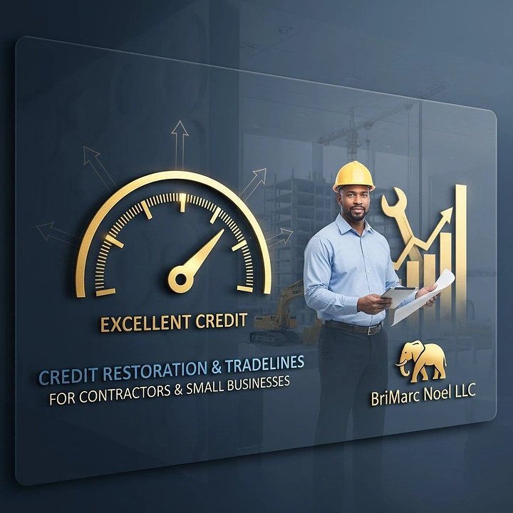 Credit Repair & Credit Score Services creative ad: Credit score gauge creates clear metaphor