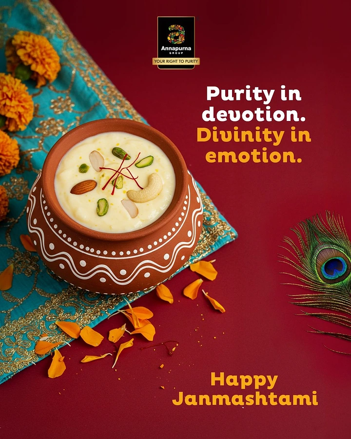 Janmashtami creative ad: Food product served as festival offering