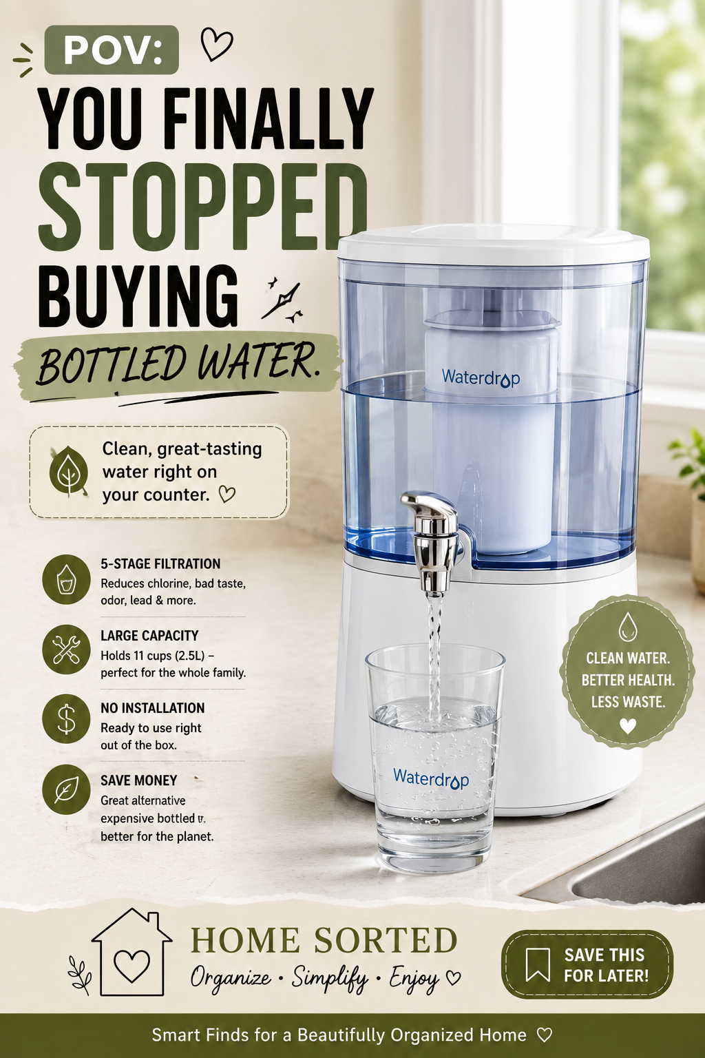 Story: POV meme hook: stopped buying bottled water