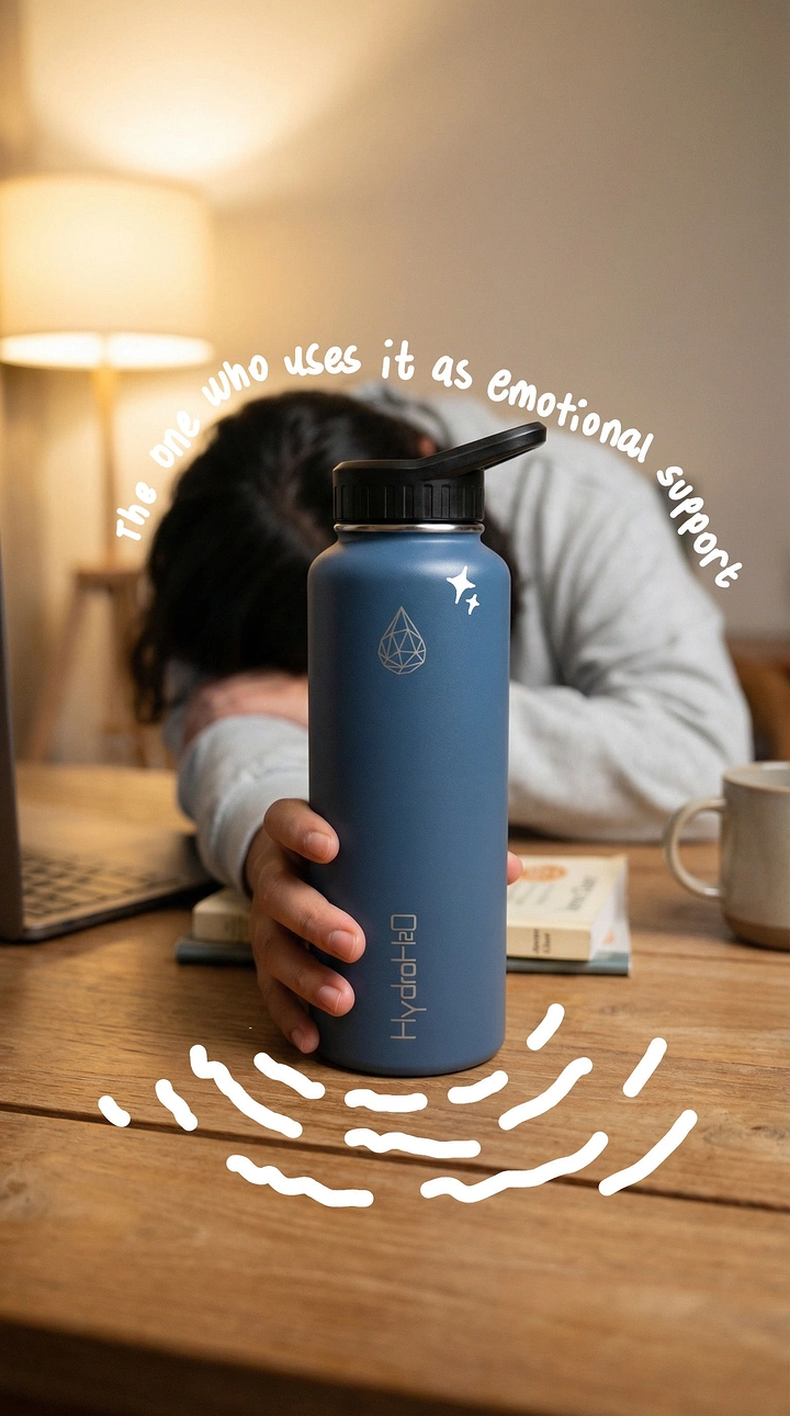 Packaged Drinking Water creative ad: Emotional attachment visualized humorously