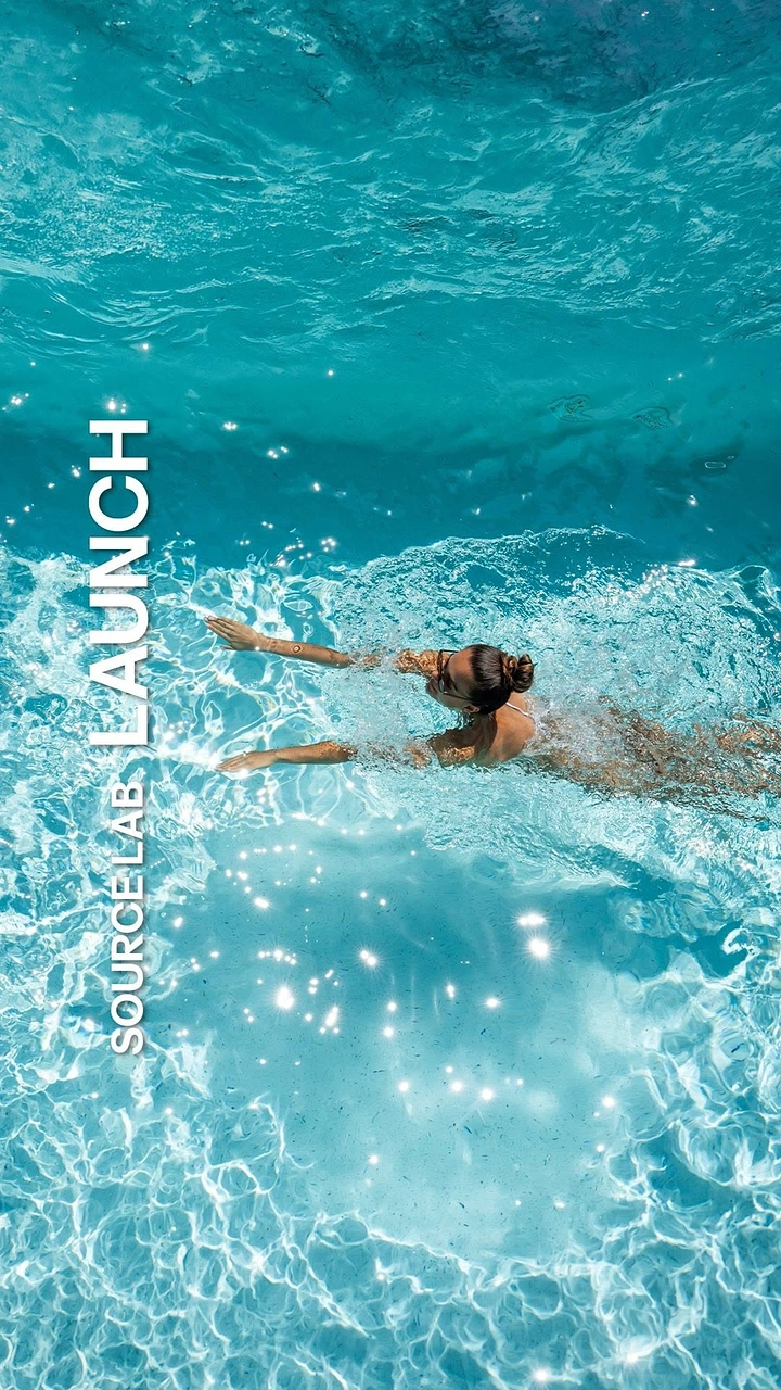 Swimming Pools & Pool Care creative ad: Square pool launch visual pun