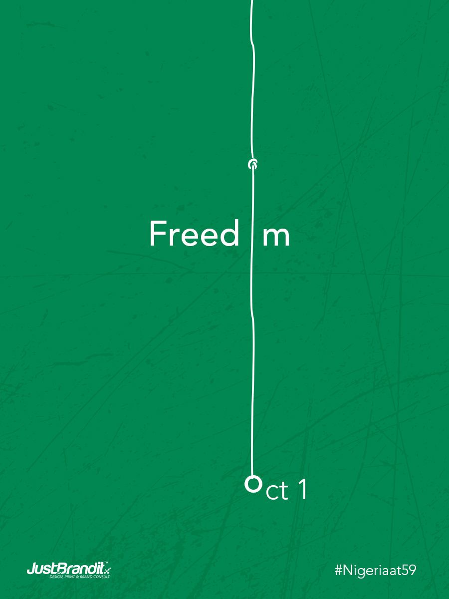 Single white string line replacing the letter O