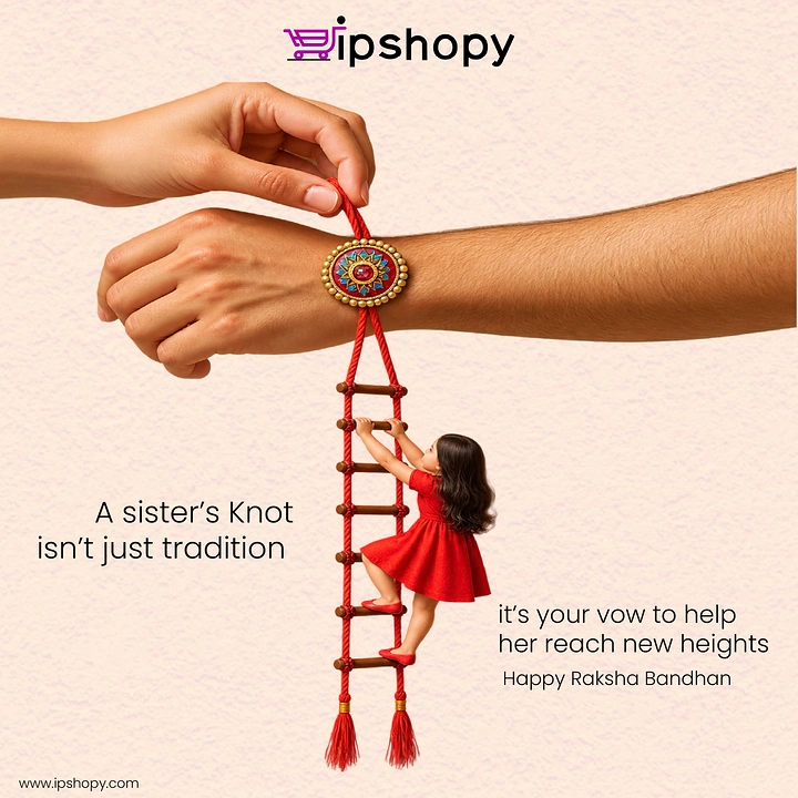 Raksha Bandhan creative ad: Rakhi thread becomes ladder for sister