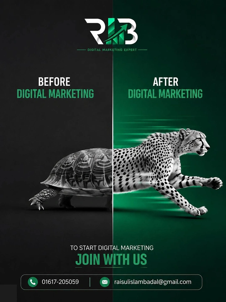 Agency creative ad: Tortoise-to-cheetah before/after metaphor