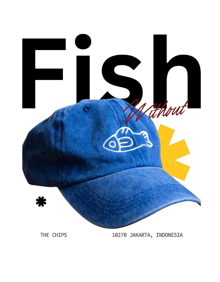 Hats & Caps creative ad: Unexpected fish-themed cap composition