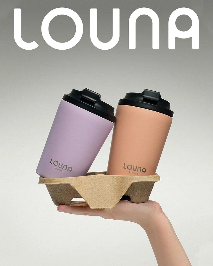 Tumblers, Flasks & Drinkware creative ad: Cups presented in a carrier tray