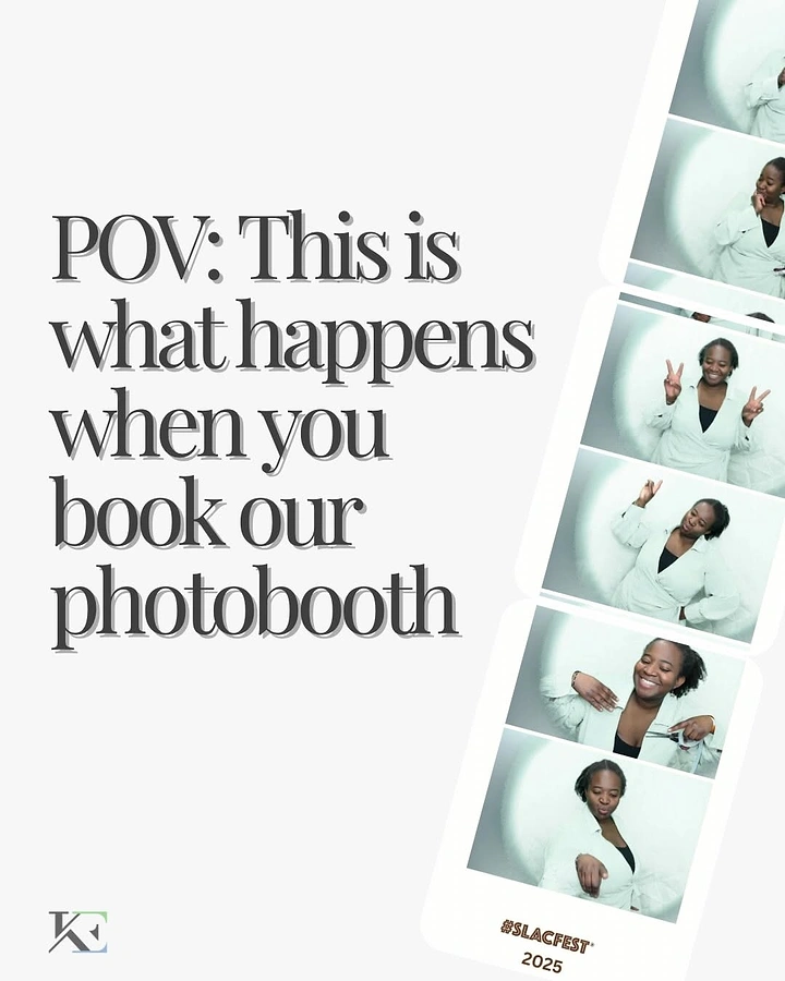 Photo Booth Rentals creative ad: POV framing turns booth results into story