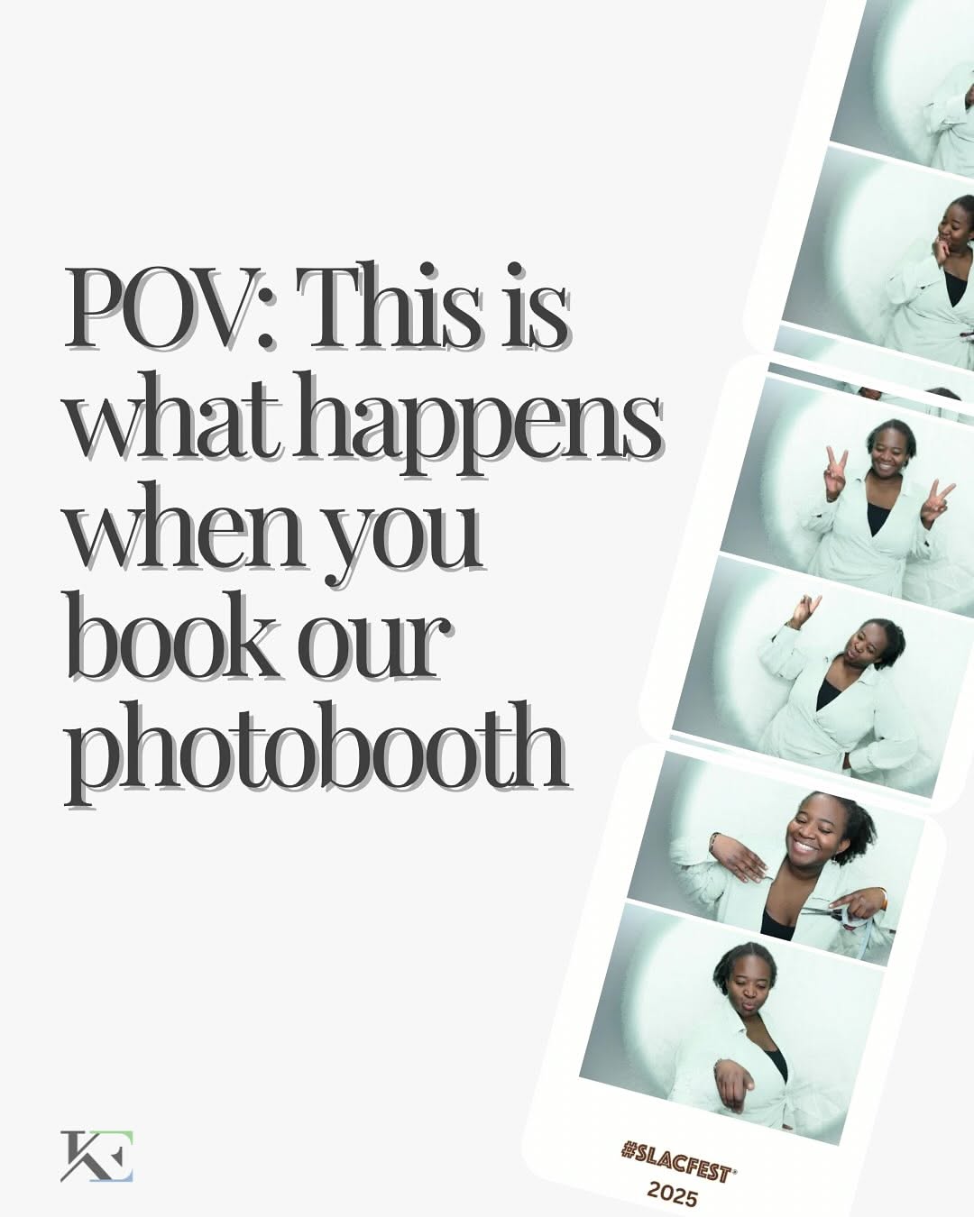 Instagram post: POV framing turns booth results into story, slide 1