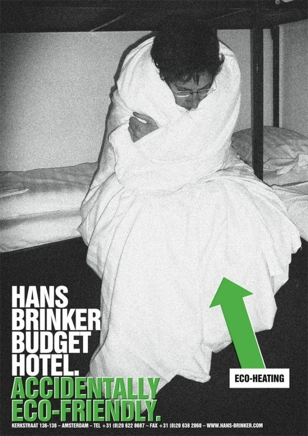 Poster: Man wrapped in white bedsheet shivering on bunk bed