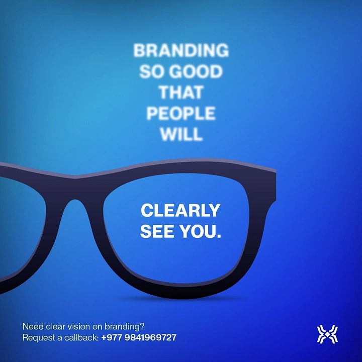 Agency creative ad: Glasses lens pun: clearly see you