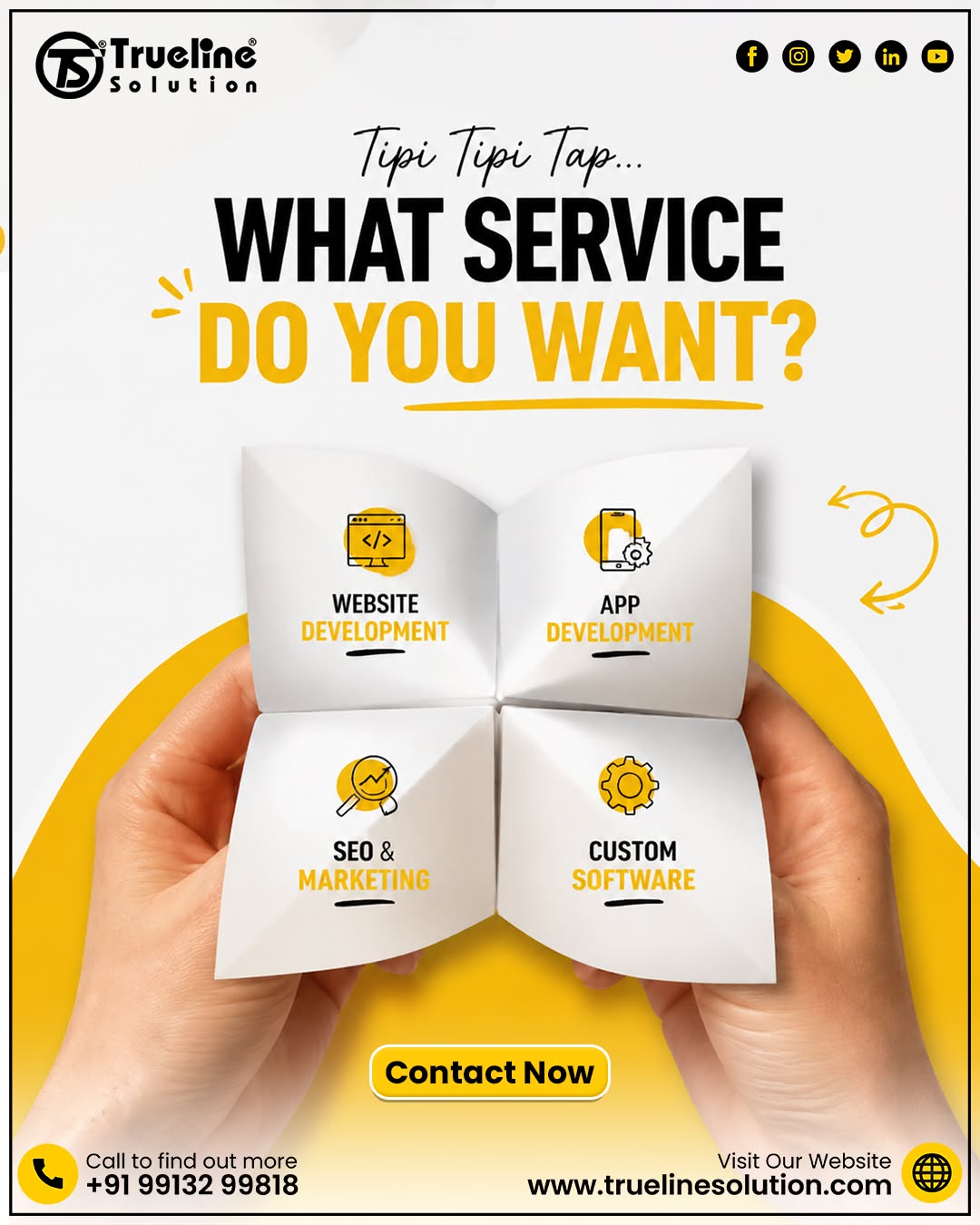 Paper fortune-teller service picker