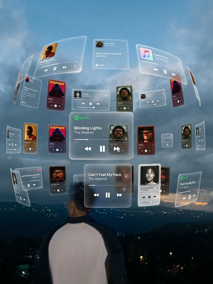 Streaming, OTT & TV Channels creative ad: Immersive streaming ecosystem orbit composition