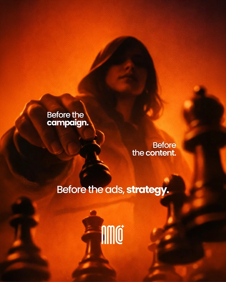 Agency creative ad: Chess move metaphor: strategy before the ads