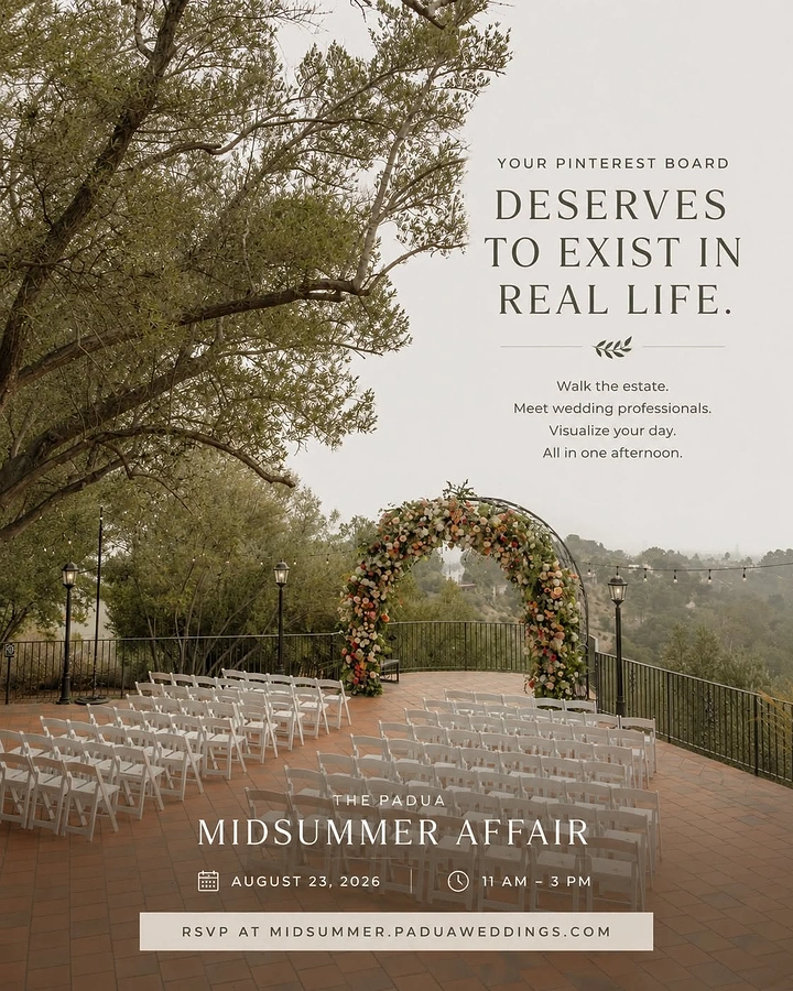 Banquet Halls & Venues creative ad: Pinterest board to real life witty copy