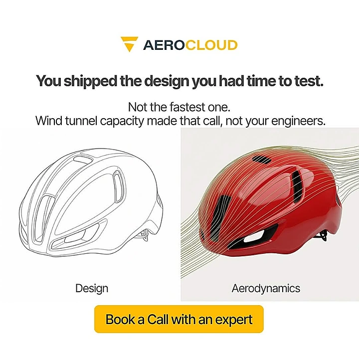 Helmets & Riding Gear creative ad: Design versus aerodynamics comparison idea