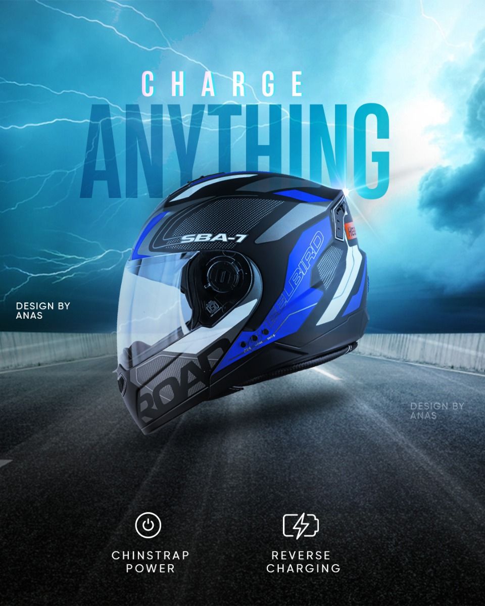 Instagram post: Lightning-powered helmet visual metaphor