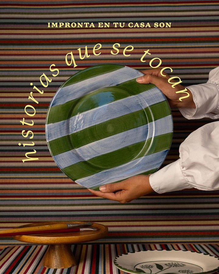 Tableware & Crockery creative ad: Plate becomes typographic storytelling centerpiece