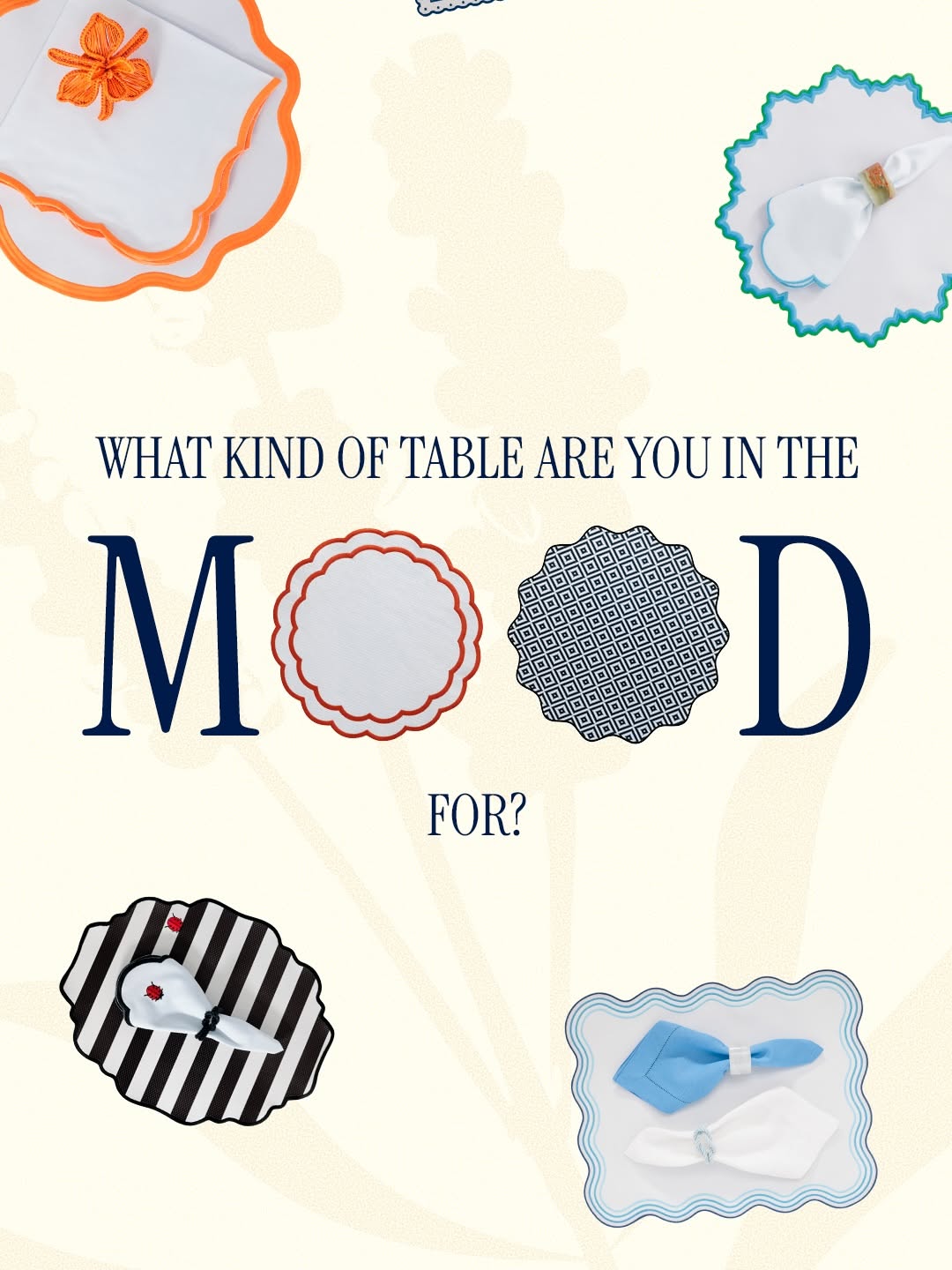 Instagram post: Interactive mood-based tableware quiz, slide 1