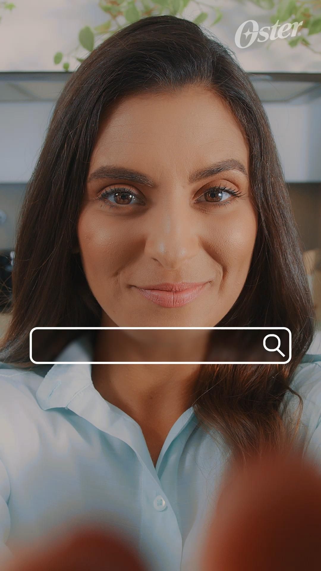 Story: Face with search bar, unexpected composition