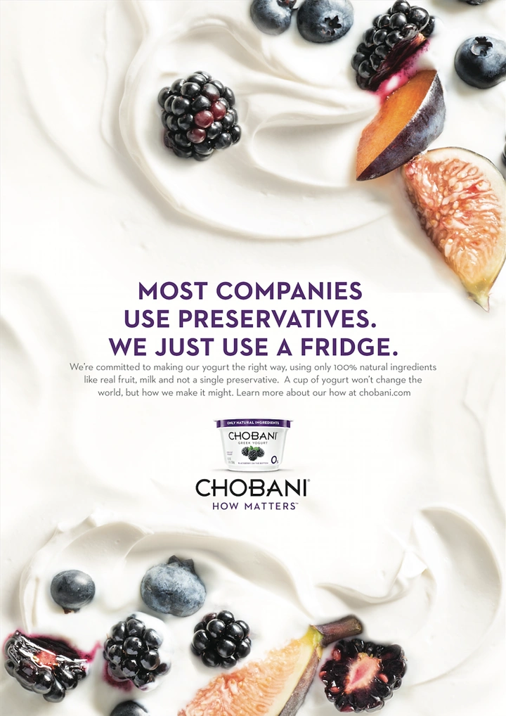 Dairy Brands creative ad: Witty 'we just use a fridge' copy