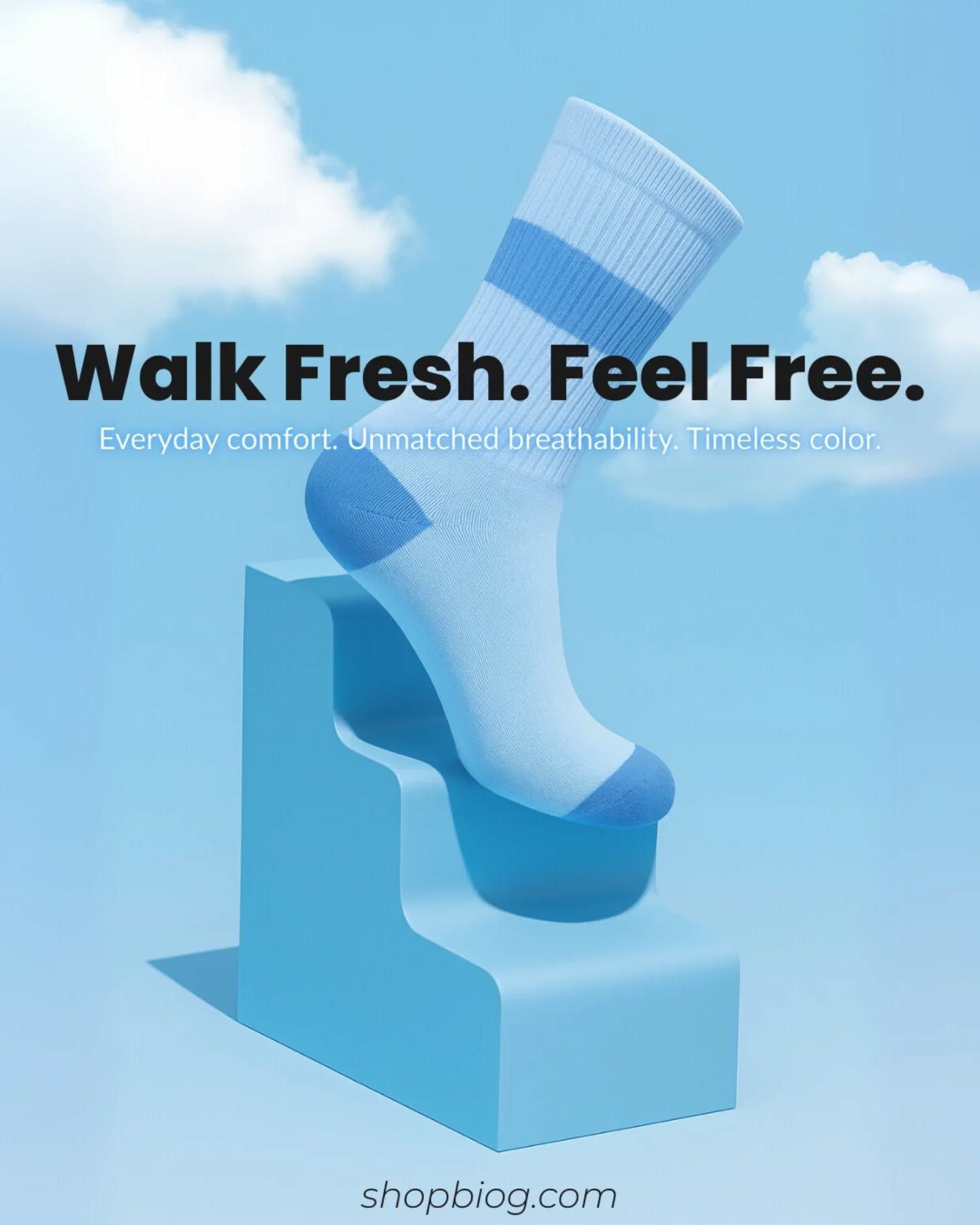 Instagram post: Sculptural sock stairs sell fresh walking