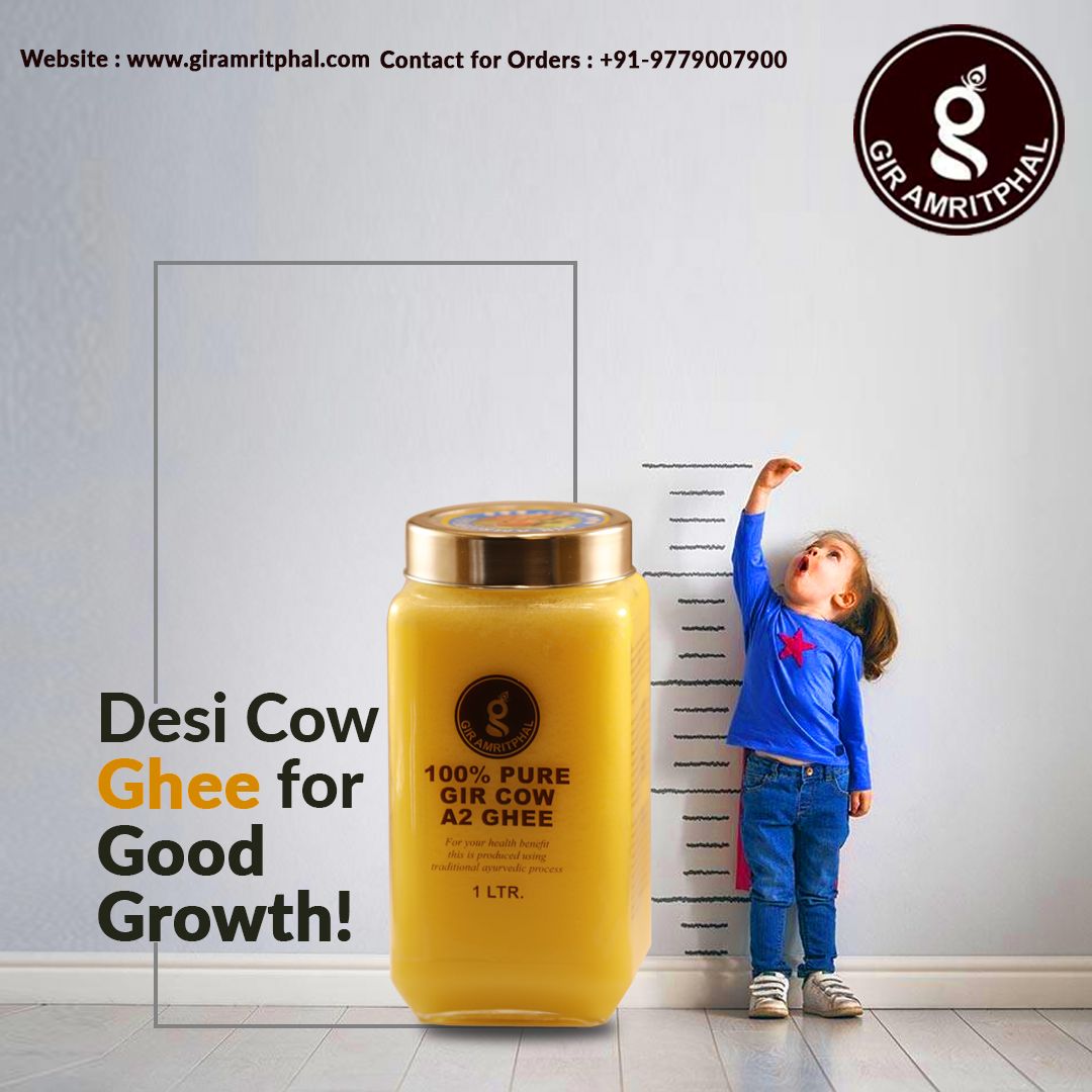 Instagram post: Child height chart ties ghee to growth
