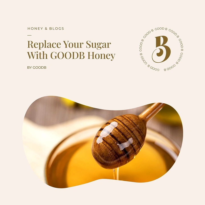 Honey Brands creative ad: Honey replaces sugar visually
