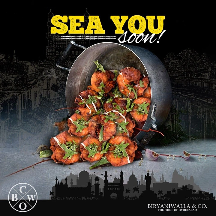 Seafood Restaurants creative ad: Sea You Soon pun with skyline