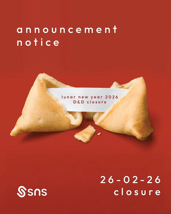 Lunar New Year creative ad: Cracked fortune cookie revealing a paper slip message