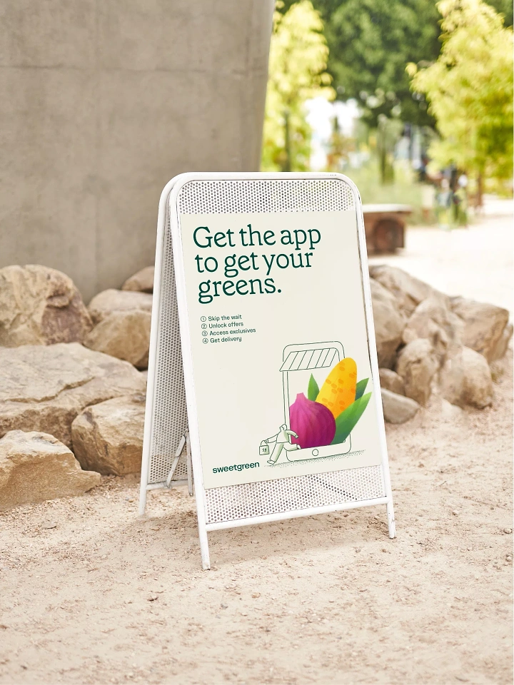 Salad Bars & Healthy Restaurants creative ad: Clever app-to-greens copy concept