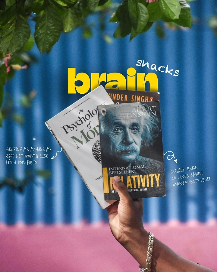 Bookstores creative ad: Books as 'brain snacks', witty doodle notes