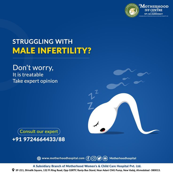 Instagram post: Sleepy sperm character for male infertility