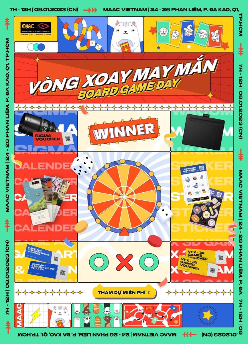 Instagram post: Festive board-game-day collage concept