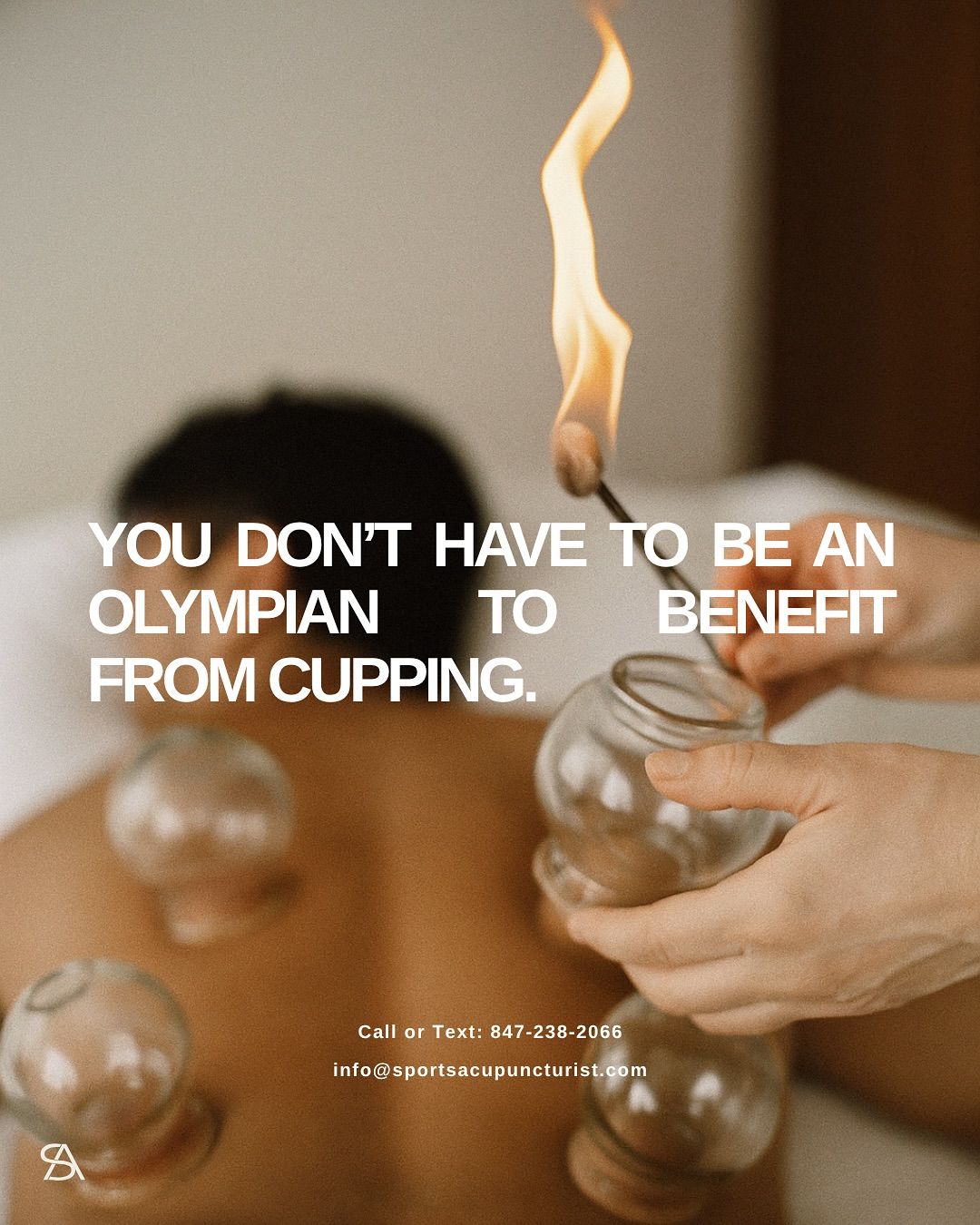 Instagram post: Olympian pun sells accessible cupping