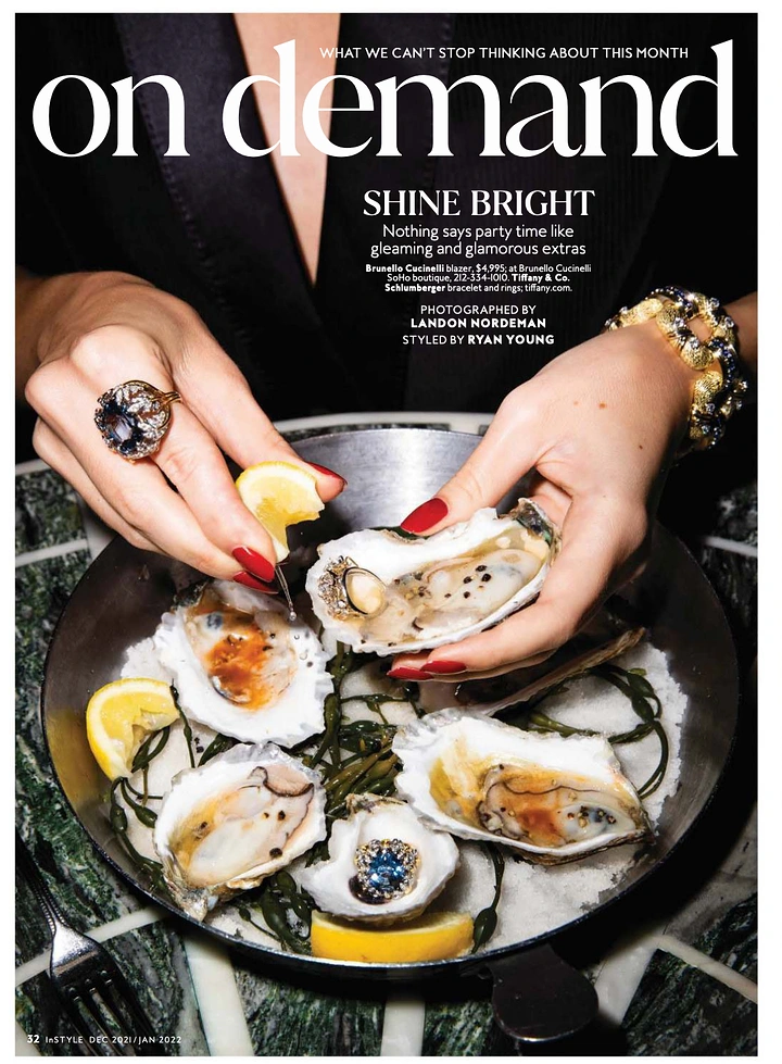 Seafood Restaurants creative ad: Jewelry styling reinforces “shine bright”