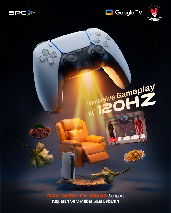 Gaming & Esports creative ad: Controller UFO beams up Lebaran feast