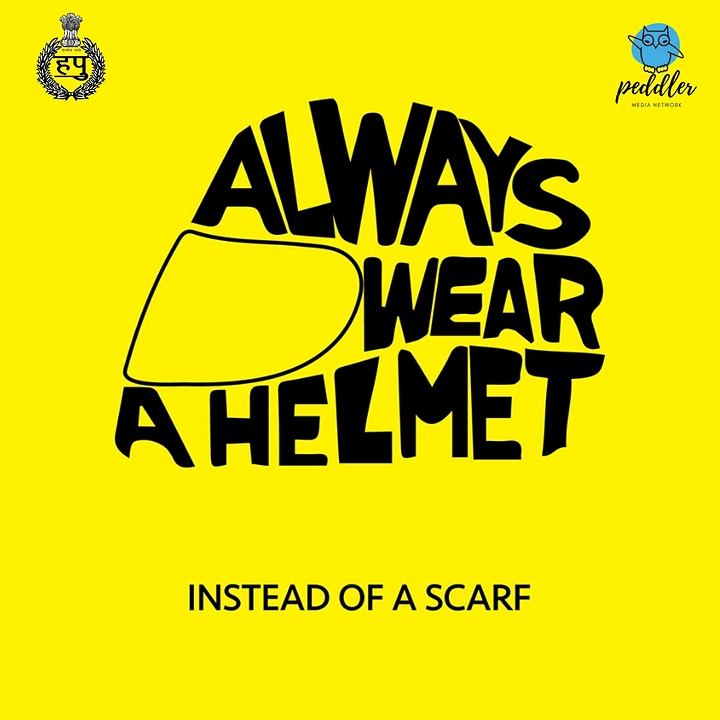Helmets & Riding Gear creative ad: Witty scarf replacement helmet message
