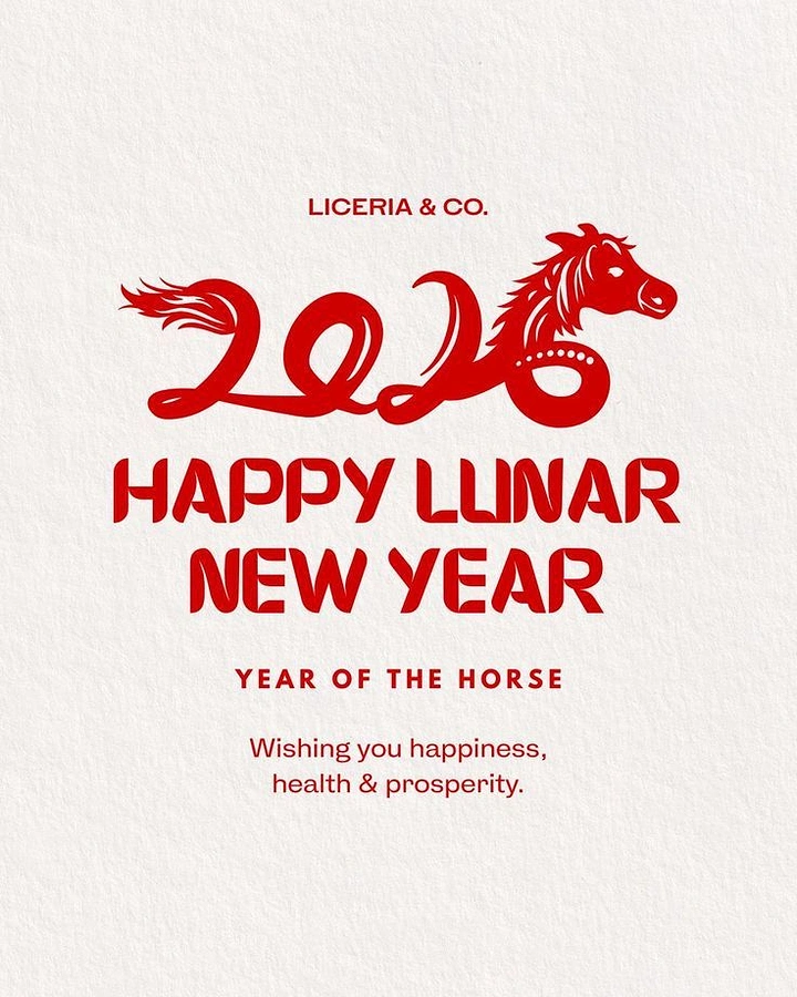 Lunar New Year creative ad: Year 2026 numerals morphing into a papercut red horse