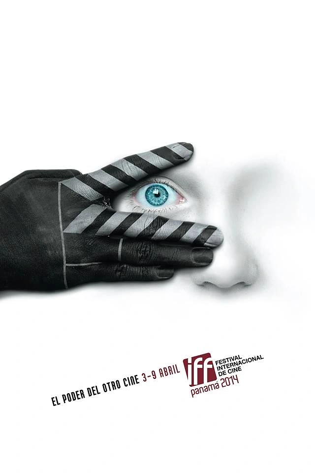 Cinemas & Movie Theatres creative ad: Hand as clapperboard over eye, film festival