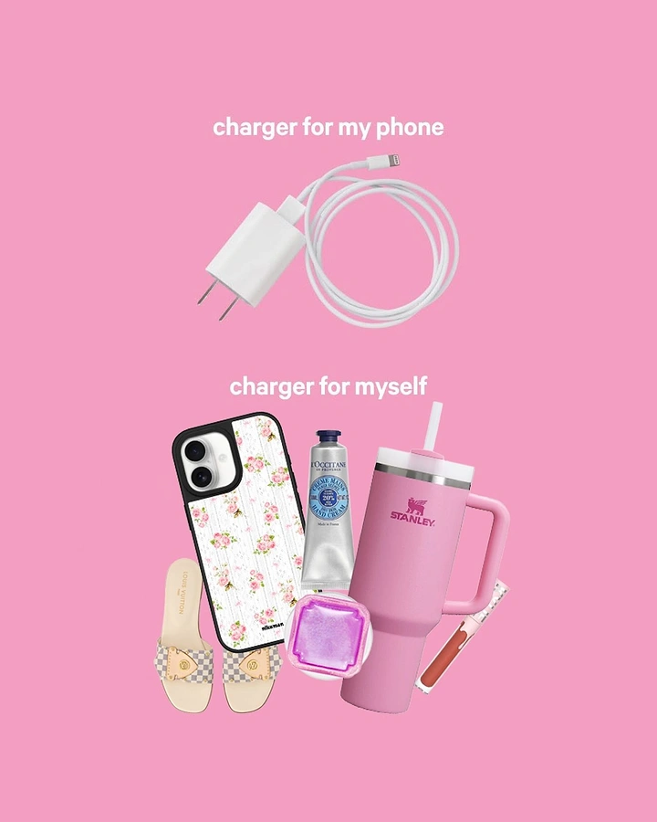 Phone Cases & Mobile Accessories creative ad: Charger-for-myself copy creates playful pun
