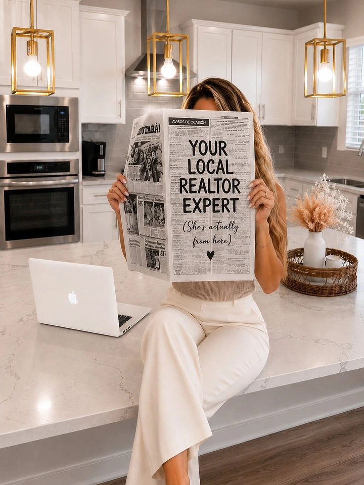 Real Estate Agents creative ad: Agent as newspaper headline 'local expert'