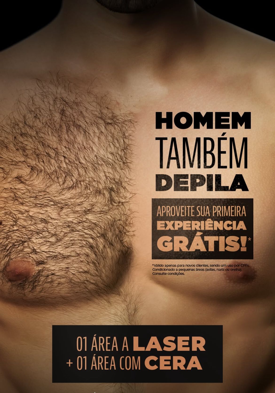 Story: Hairy male chest as bold canvas