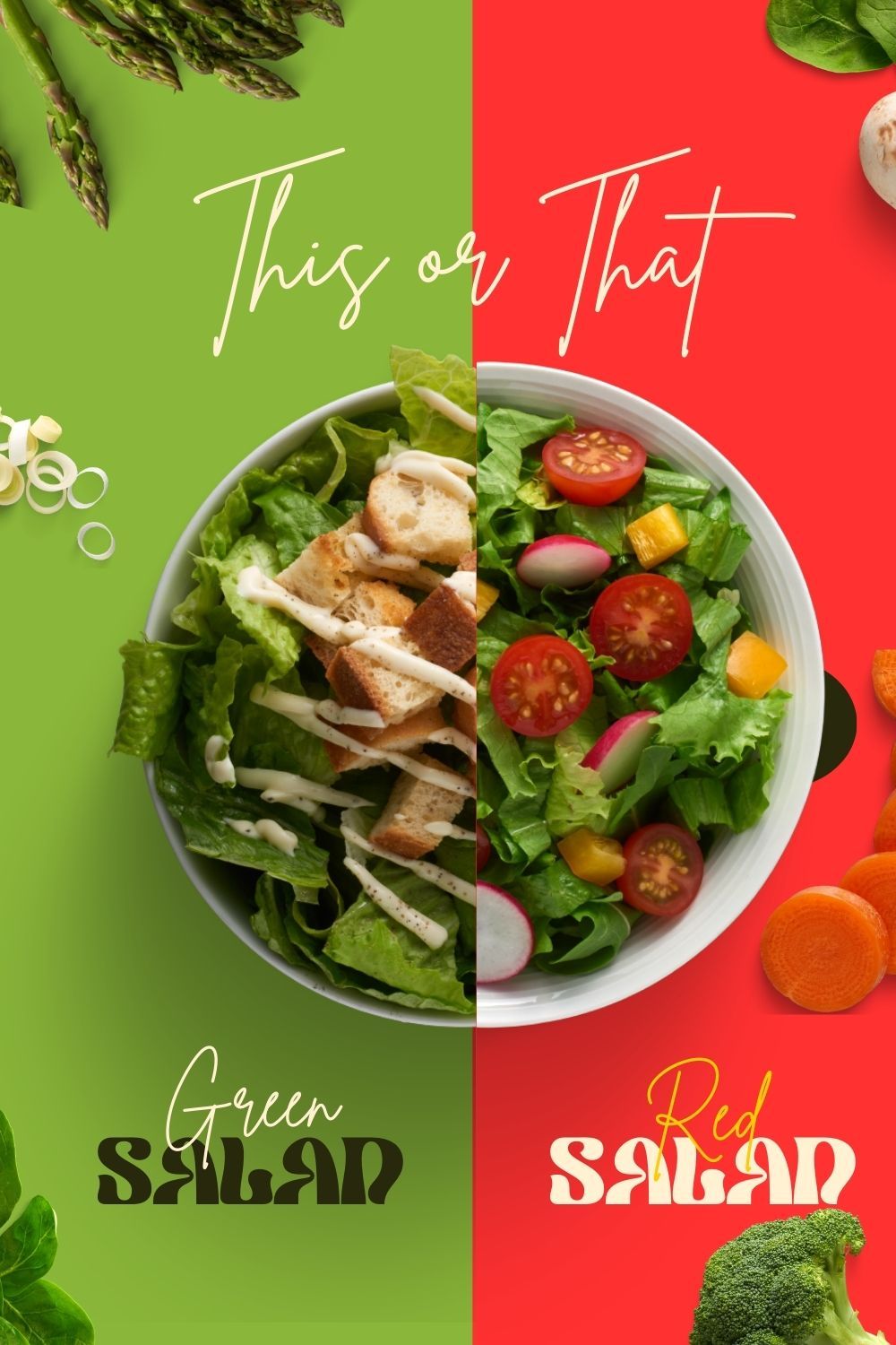 Story: Clever split-color bowl visual composition